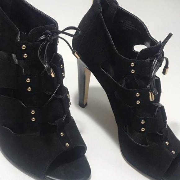 ISOLA Leather Cage Peep Toe Heels - Picture 3 of 9